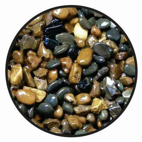 Victoria Falls Natural Mix Pebbles premium aquarium gravel in assorted natural colors for a beautiful aquarium base.