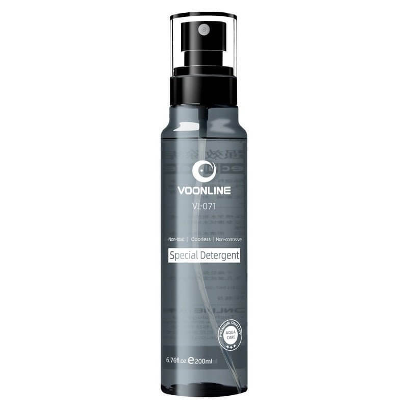 Voonline Glass Cleaner Special Detergent 200ml bottle, non-toxic, odorless, safe for fish and shrimp.