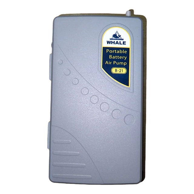 Whale B-21 Portable Battery Air Pump for aquariums, efficient during power failures and load-shedding.