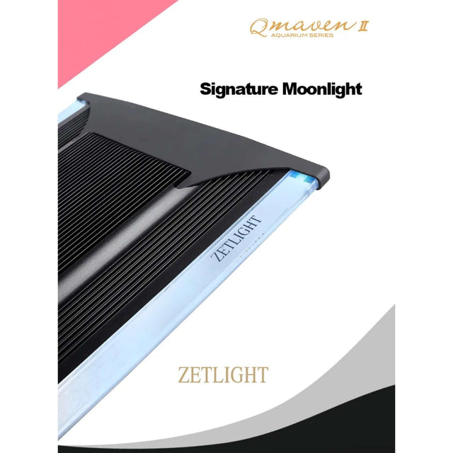 Zetlight Qmaven II Marine LED light unit showcasing the signature moonlight feature for enhanced aquarium illumination.