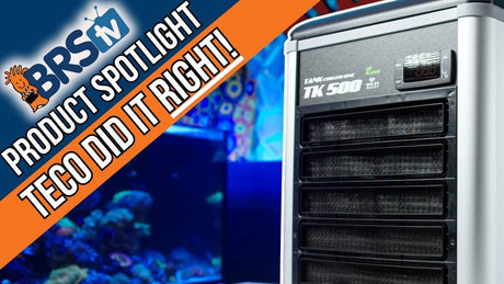 TECO TK500 tank chiller featured in BRS TV product spotlight for its efficiency and reliability.