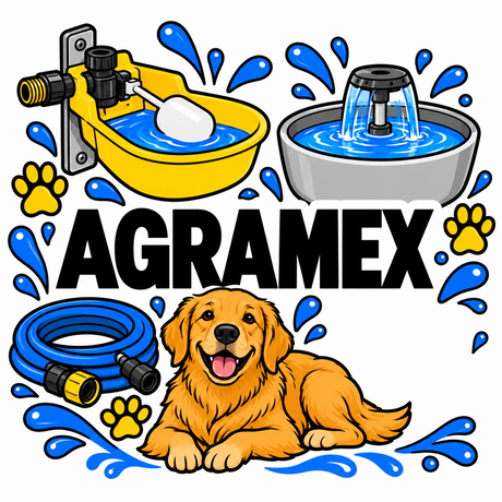 Agramex dog water drinkers collection illustration