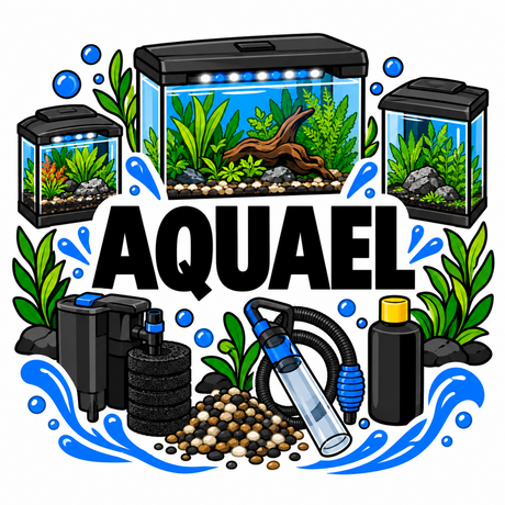 Aquael aquariums and accessories collection illustration