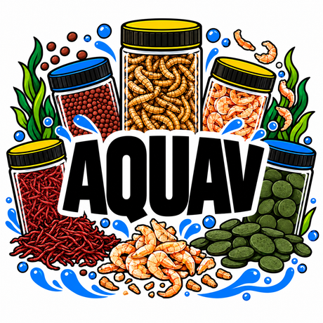 AQUAV fish food collection at Jungle Aquatics