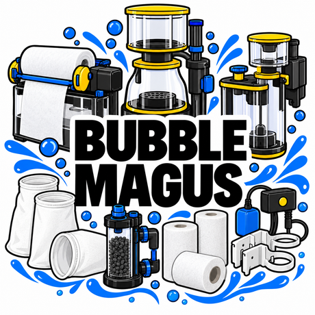 Bubble Magus marine aquarium filtration collection illustration