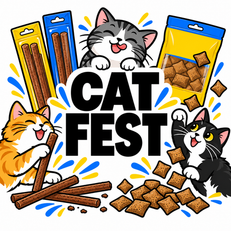 Cat Fest cat treats collection at Jungle Aquatics