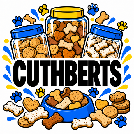 Cuthberts dog biscuits collection illustration