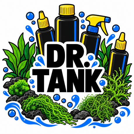 Dr. Tank aquarium care products collection illustration