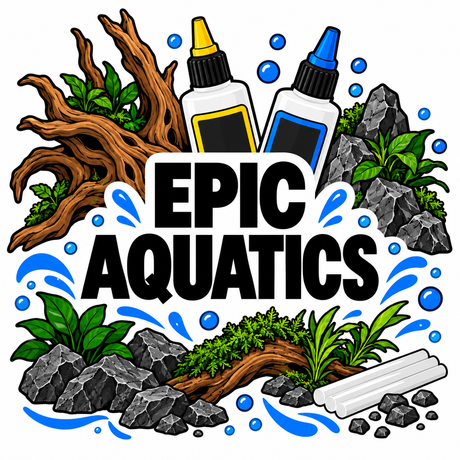 Epic Aquatics aquascaping glue collection illustration