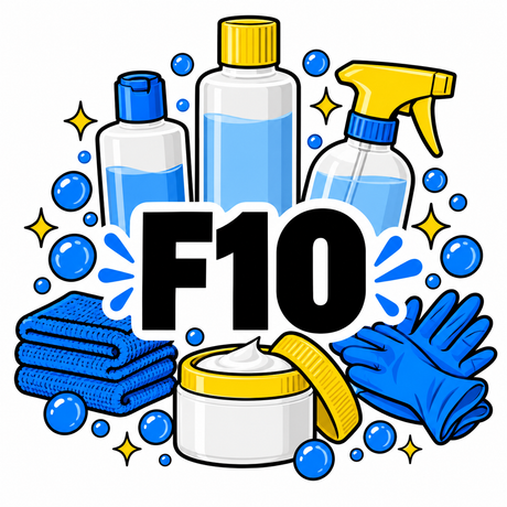 F10 veterinary hygiene products collection illustration