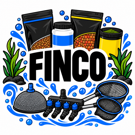 Finco koi and pond supplies collection illustration