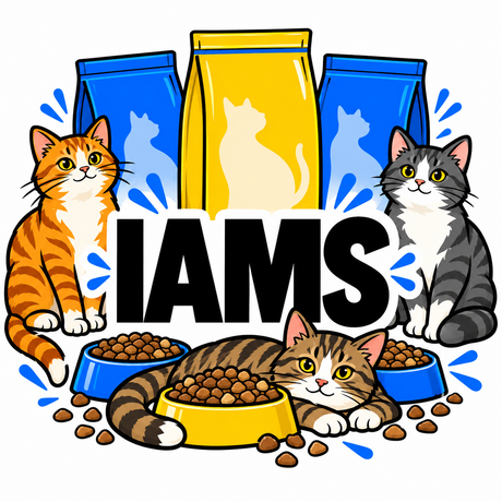 Iams cat food collection illustration