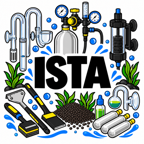ISTA aquascaping equipment collection illustration