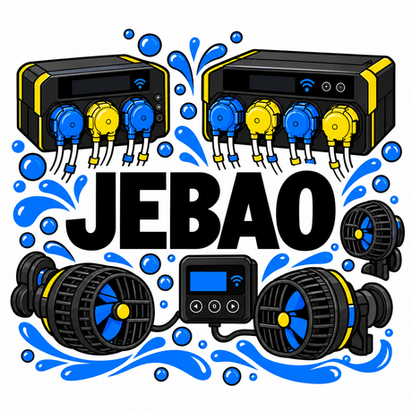 Jebao aquarium pumps collection illustration
