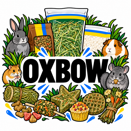 Oxbow small animal food and supplies collection illustration