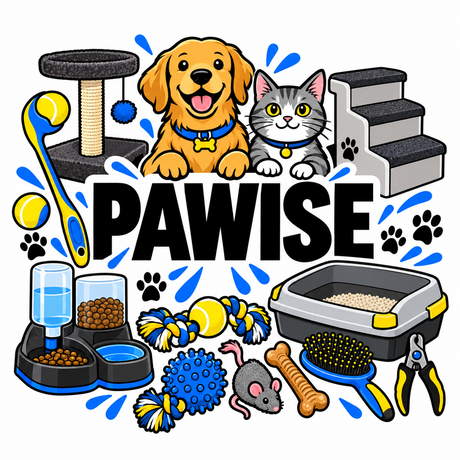 Pawise pet accessories collection illustration