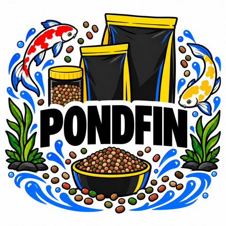 PondFin koi and goldfish food collection illustration