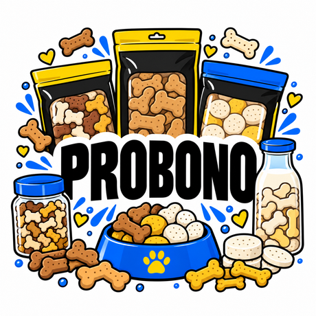Probono dog biscuits collection illustration