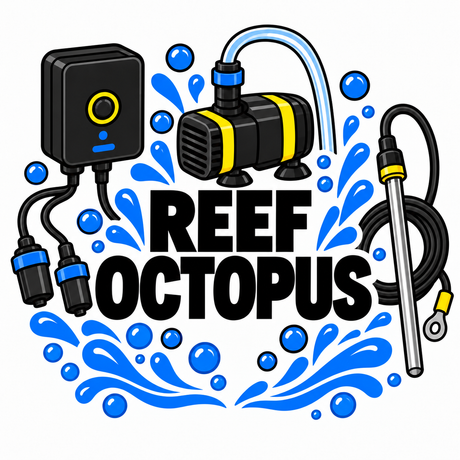 Reef Octopus marine aquarium accessories collection illustration