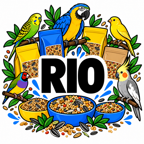 RIO bird food collection illustration