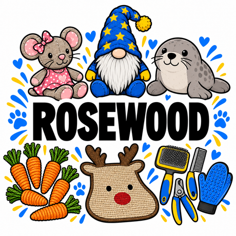 Rosewood pet toys and accessories collection illustration