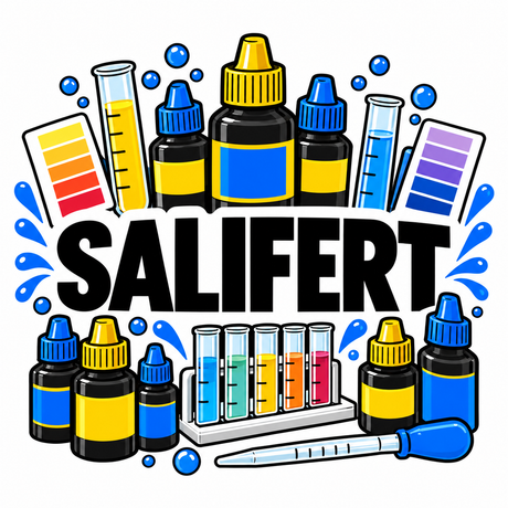 Salifert aquarium test kits collection illustration