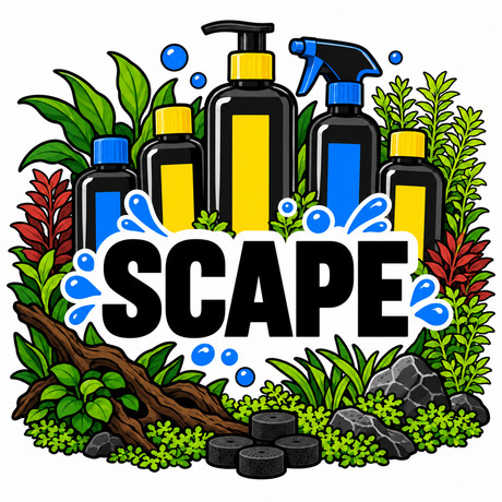 SCAPE planted aquarium care collection illustration
