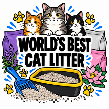 World's Best Cat Litter cat litter collection illustration
