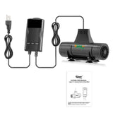 Hygger 2 in 1 Aquarium Heater with Wave Maker device showcasing heater, pump, and user manual.