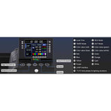 Hygger Aqua Sense Aquarium LED Light settings display with controls and color options.