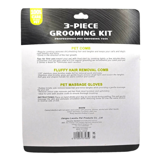 3 Piece Pet Grooming Kit