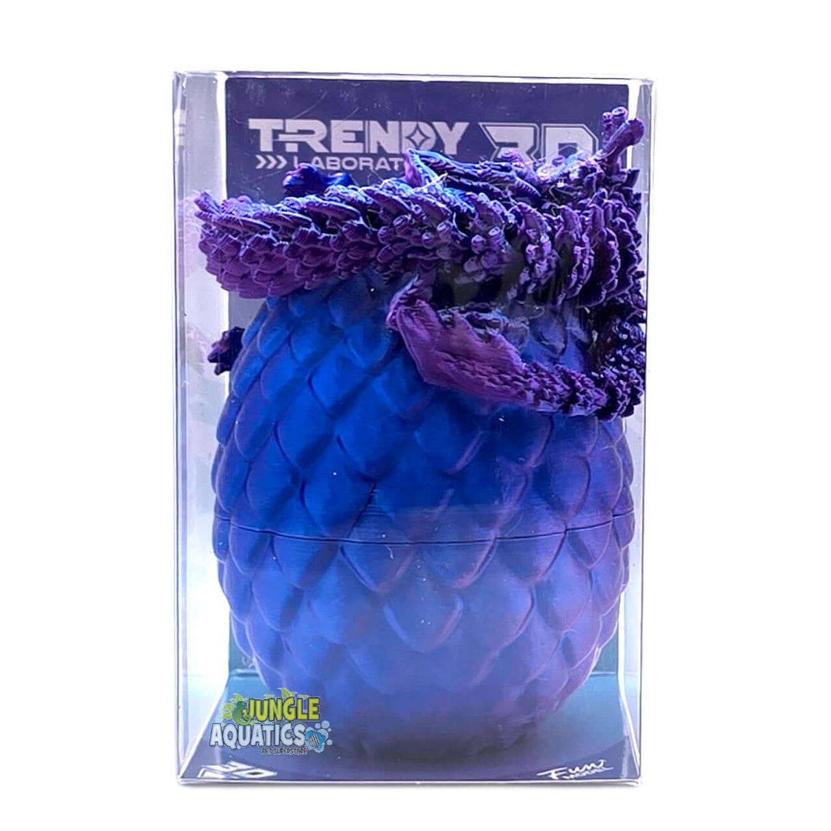 3D Printed Dragon with Egg toy in purple packaging showcasing a unique design and flexible structure.