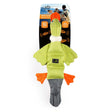 AFP Outdoor Ballistic Quack Duck dog toy, light green duck with orange feet, squeaky sound, interactive fun.