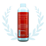 APT Fix Algae Treatment bottle back view with recommended dosage and instructions, safe for aquatic life.