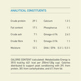 Analytical constituents of Acana Adult Dog Recipe Dry Dog Food 17kg including protein, fat, moisture, and more