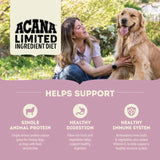 Acana Singles Grass Fed Lamb Dry Dog Food 11.4kg promotes healthy digestion and immune system support for dogs.