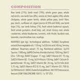 Acana Singles Grass Fed Lamb Dry Dog Food 11.4kg ingredient composition showing lamb and vegetables.