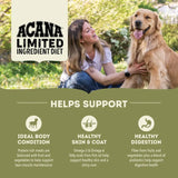 Acana Singles Yorkshire Pork Dry Dog Food 11.4kg promotes healthy digestion, skin, coat, and ideal body condition.