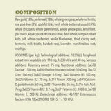 Acana Singles Yorkshire Pork Dry Dog Food 11.4kg composition ingredients list showing pork, peas, and various vegetables.