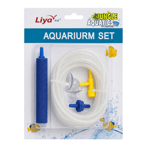 Airstone Kit 3m 10cm includes airline tubing, suction cups, air controller, non-return valve, and air stone.