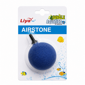 Airstone Round 50mm compact blue airstone for aquarium aeration with steady fine bubble stream.