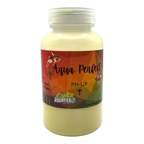 Aqua Perfect PH Up 200g bottle, essential for maintaining pH balance in koi fish ponds.