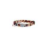 Rogz Fusion Safari Cat Safety Collar in leopard print design, featuring a break-away safety buckle for added security.