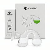 CO2 Checker and Liquid set including glass CO2 indicator and testing liquid for aquarium maintenance.
