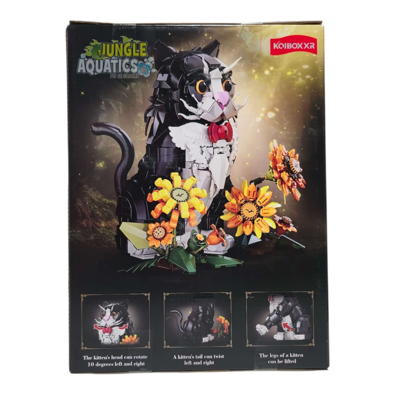 Cat Sunflower KQ201 - Adorable Cat Model Set