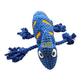 Chameleon Rope Squeaker Dog Toy designed for interactive play with fun squeaking features.