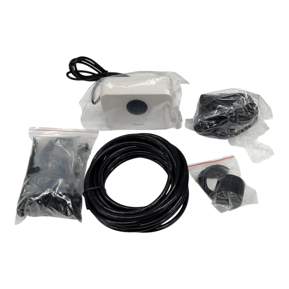 Chihiros Spray System Tiny components including misting unit, tubing, and accessories for automatic misting.