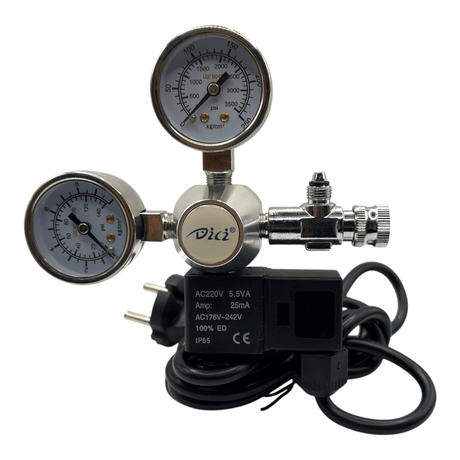 DC Aqua CO2 Regulators with Solenoid and Bubble Counter for aquarium CO2 management
