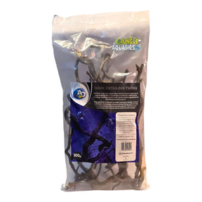 Dark Detailing Twigs in a transparent package, ideal for aquarium aquascaping and natural decorations.