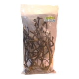 Dark Detailing Twigs in a clear bag for aquarium aquascaping and natural decoration.